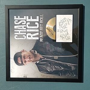 Chase Rice Framed Autographed CD Display
